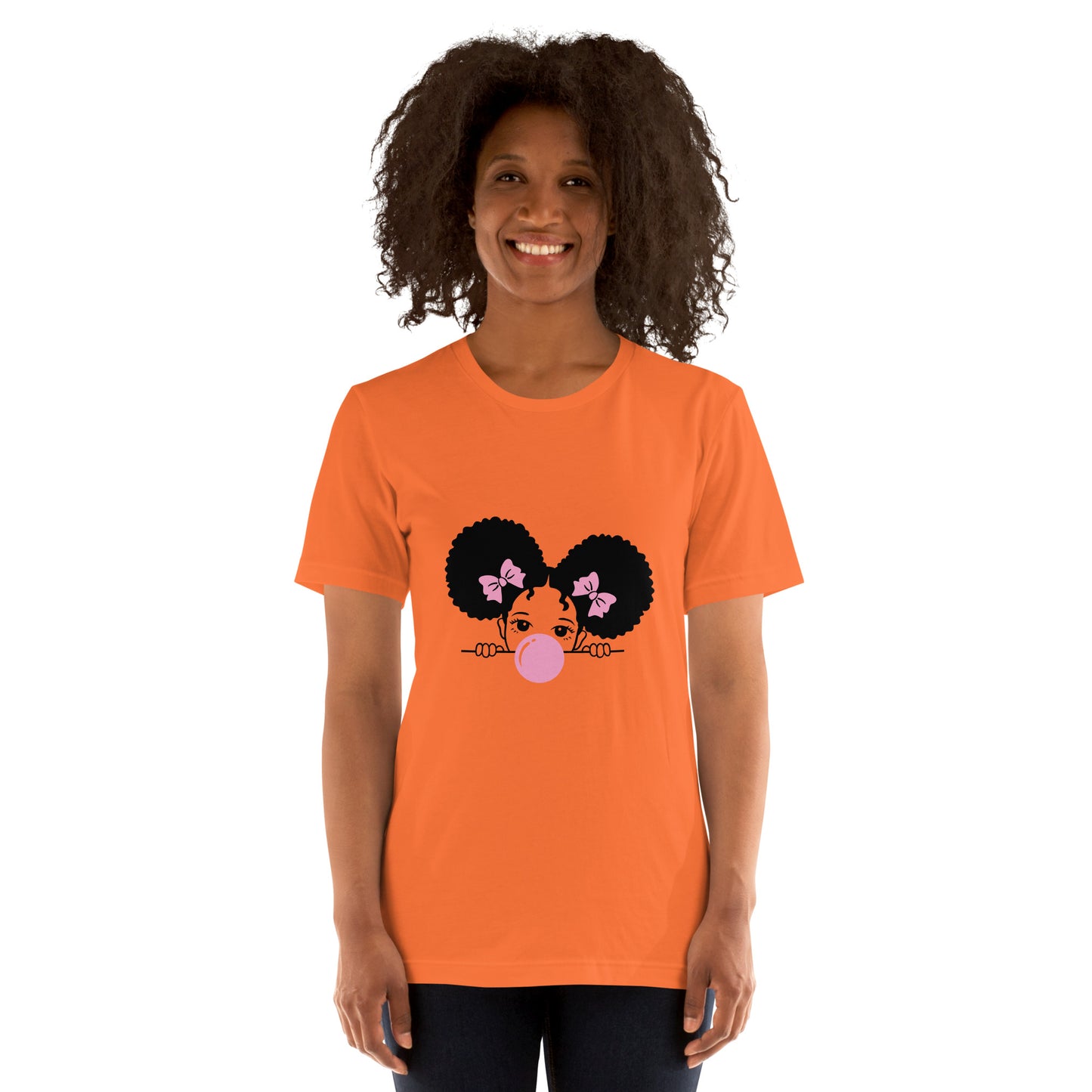 T-Shirts - Cutie (Glamourange Ebony Staple T-Shirts - Front Print 0016 Model)