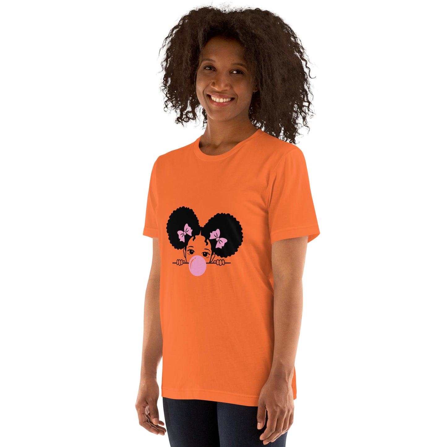 T-Shirts - Cutie (Glamourange Ebony Staple T-Shirts - Front Print 0016 Model)