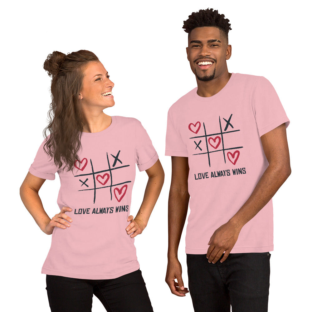 T-Shirts - Love Always Wins (Glamourange Love Staple T-Shirts - Front Print 008 Model)