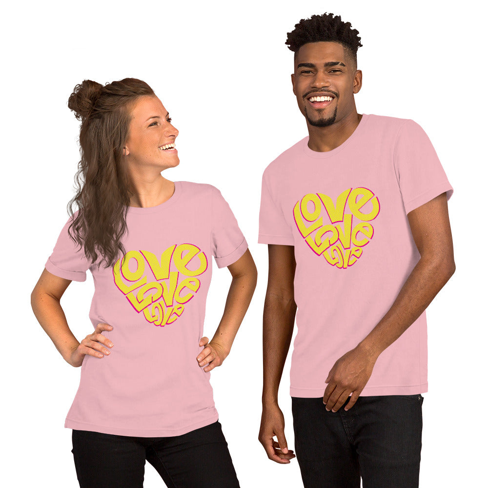 T-Shirts - Love Love Love (Glamourange Love Staple T-Shirts - Front Print 0023 Model)