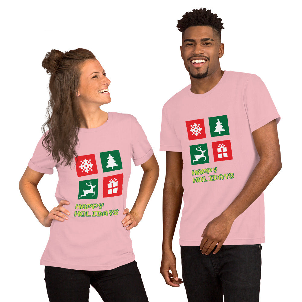 T-Shirts - Happy Holidays (Glamourange Seasons & Events Staple T-Shirts - Front Print)