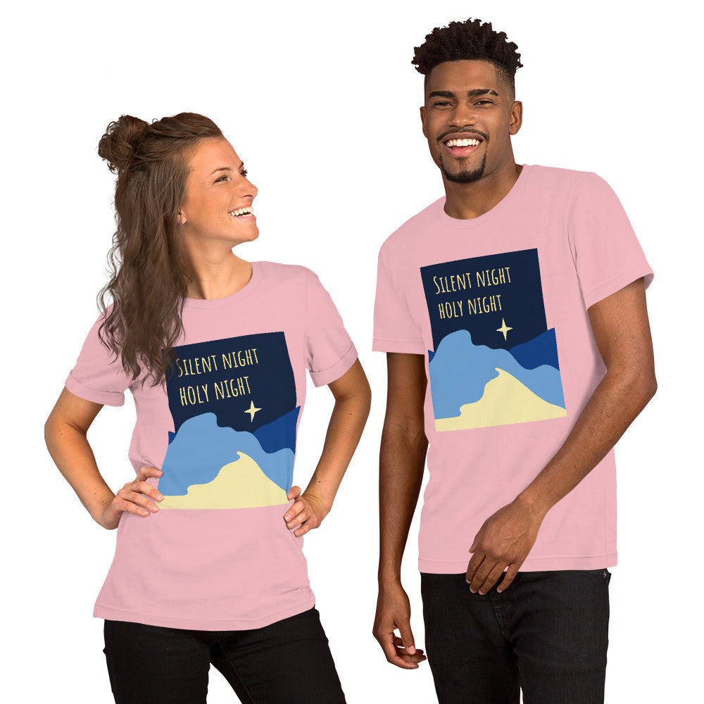 T-Shirts - Silent Night Holy Night (Glamourange Seasons & Events Staple T-Shirts - Front Print)