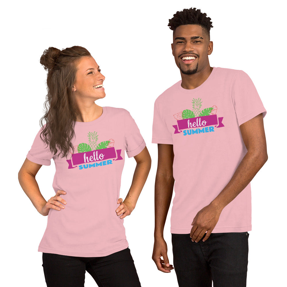 T-Shirts - Hello Summer (Glamourange Seasons & Events Staple T-Shirts - Front Print)