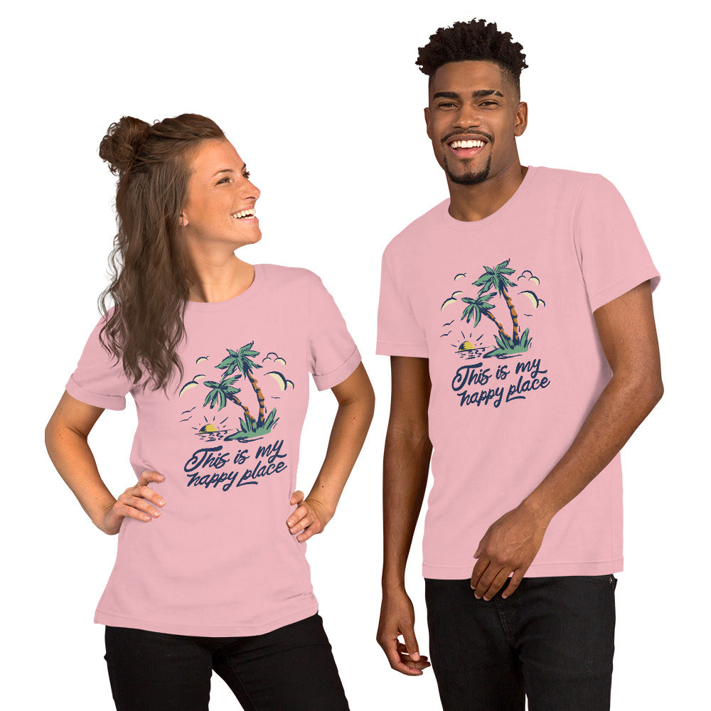 T-Shirts - This Is My Happy Place (Glamourange Seasons & Events Staple T-Shirts - Front Print)