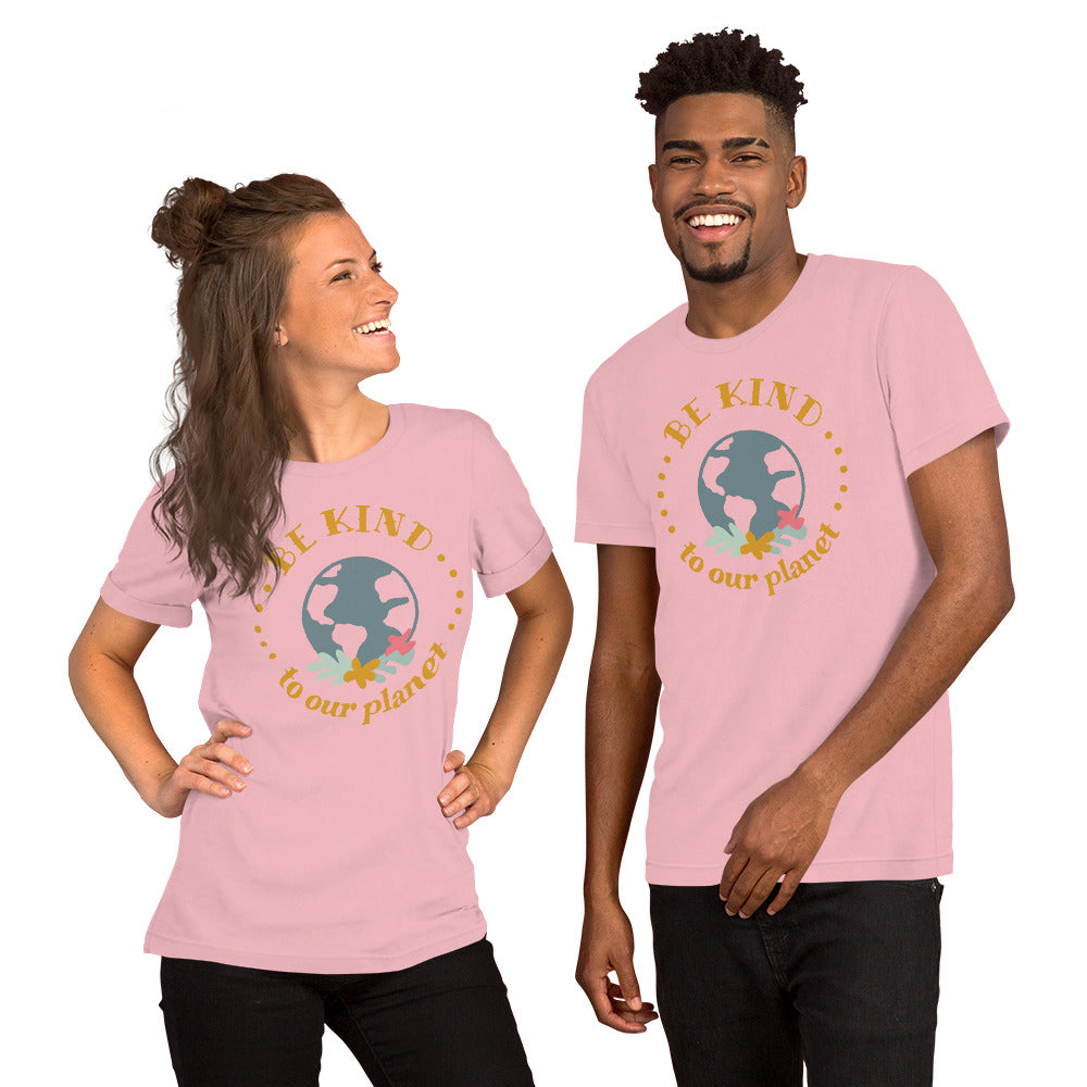 T-Shirts - Be Kind To Our Planet (Glamourange Environment Staple T-Shirts - Front Print)