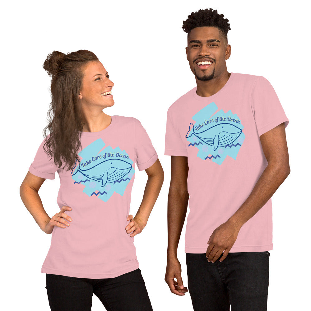 T-Shirts - Take Care Of The Ocean (Glamourange Environment Staple T-Shirts - Front Print)