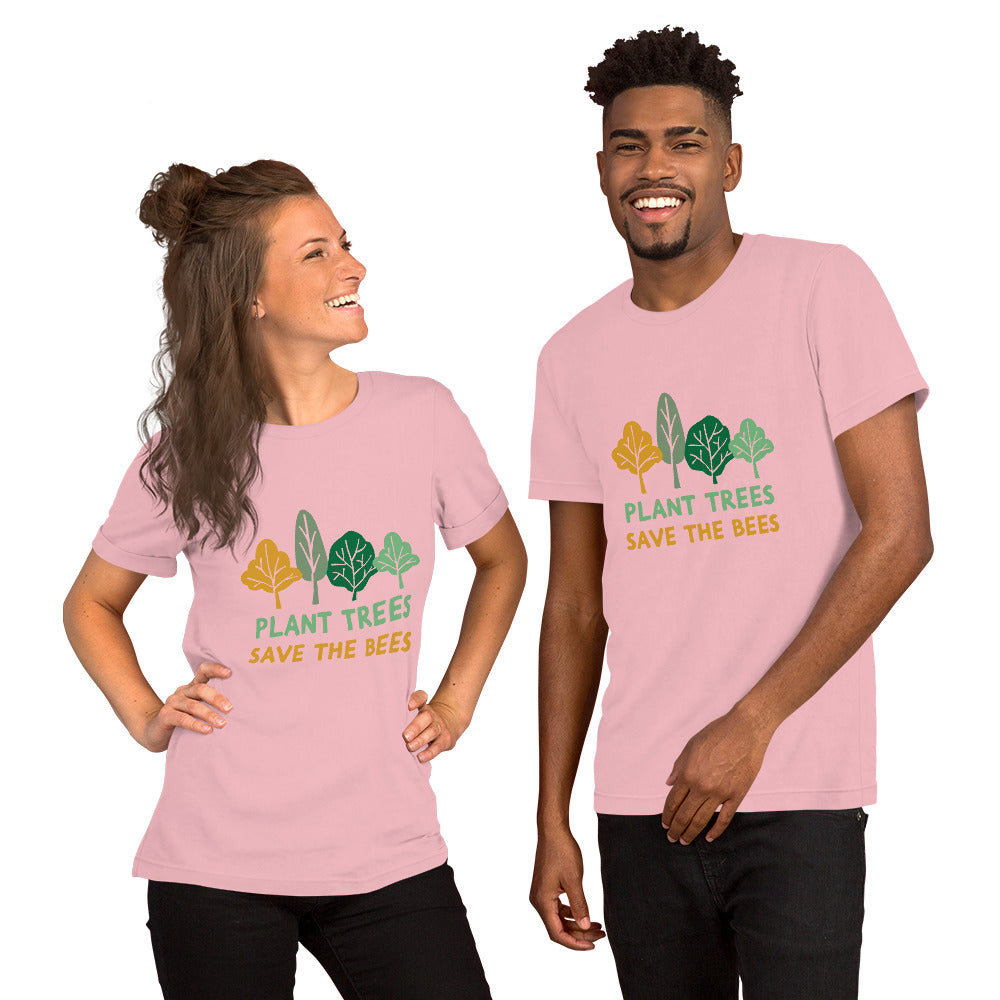 T-Shirts - Plant Trees, Save The Bees (Glamourange Environment Staple T-Shirts - Front Print)