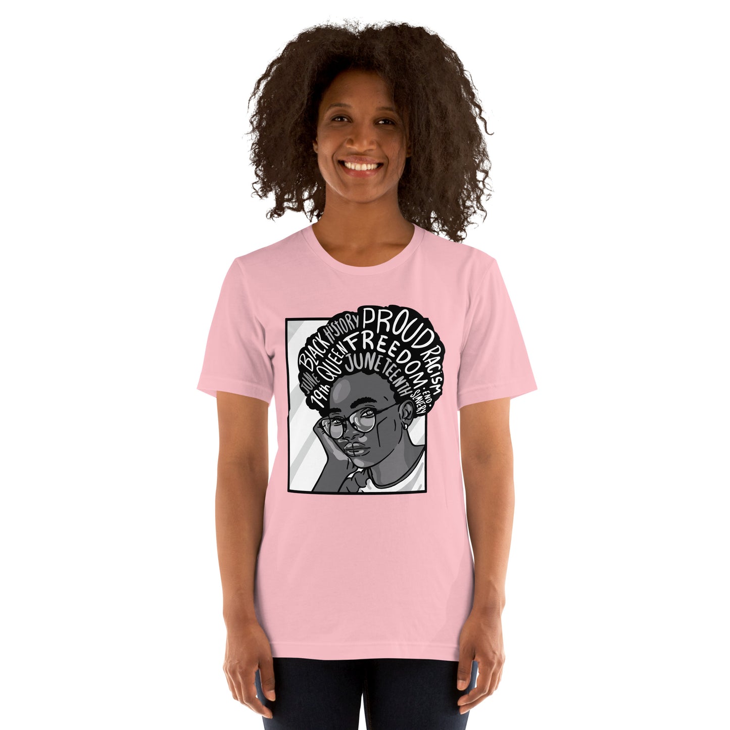 T-Shirts - Ebony Journey (Glamourange Ebony Staple T-Shirts - Front Print 003 Model)