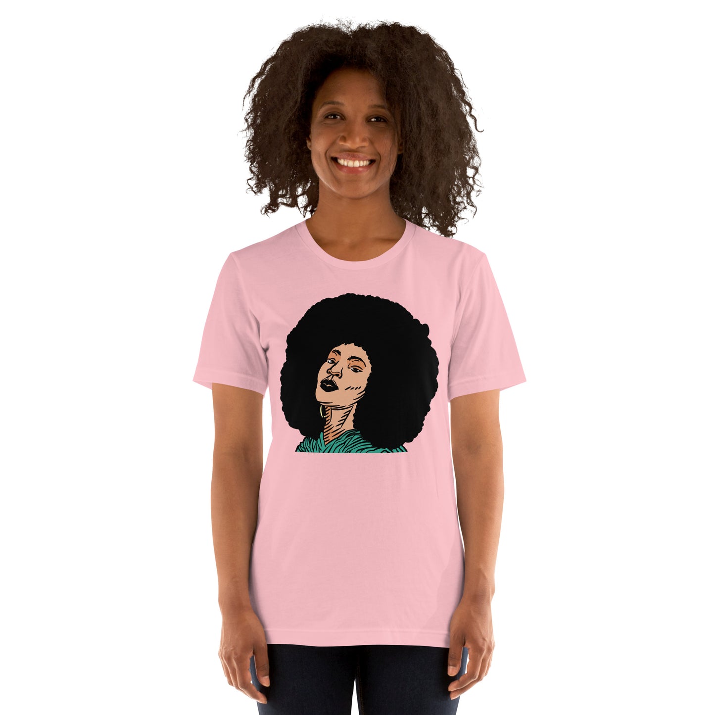 T-Shirts - Bold And Beautiful (Glamourange Ebony Staple T-Shirts - Front Print 0020 Model)