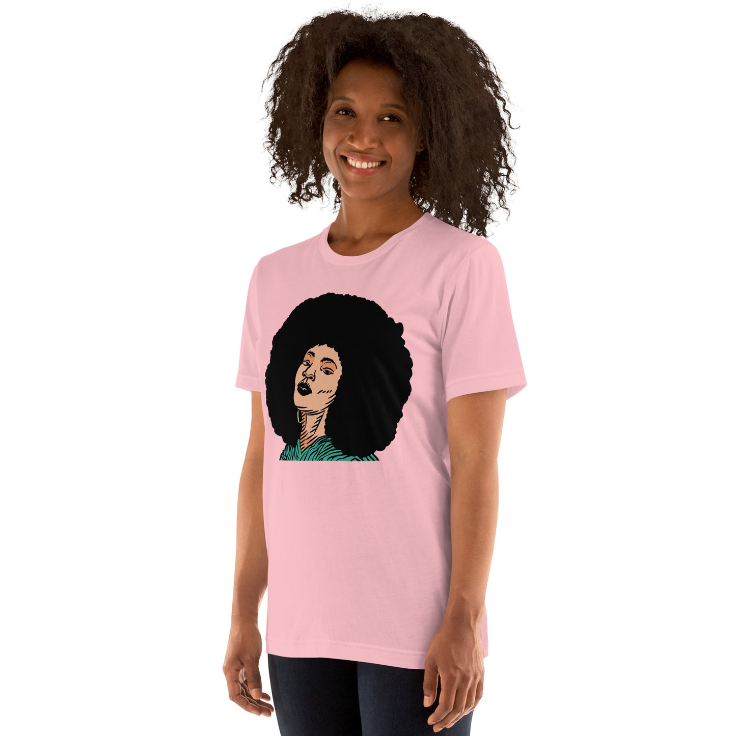 T-Shirts - Bold And Beautiful (Glamourange Ebony Staple T-Shirts - Front Print 0020 Model)