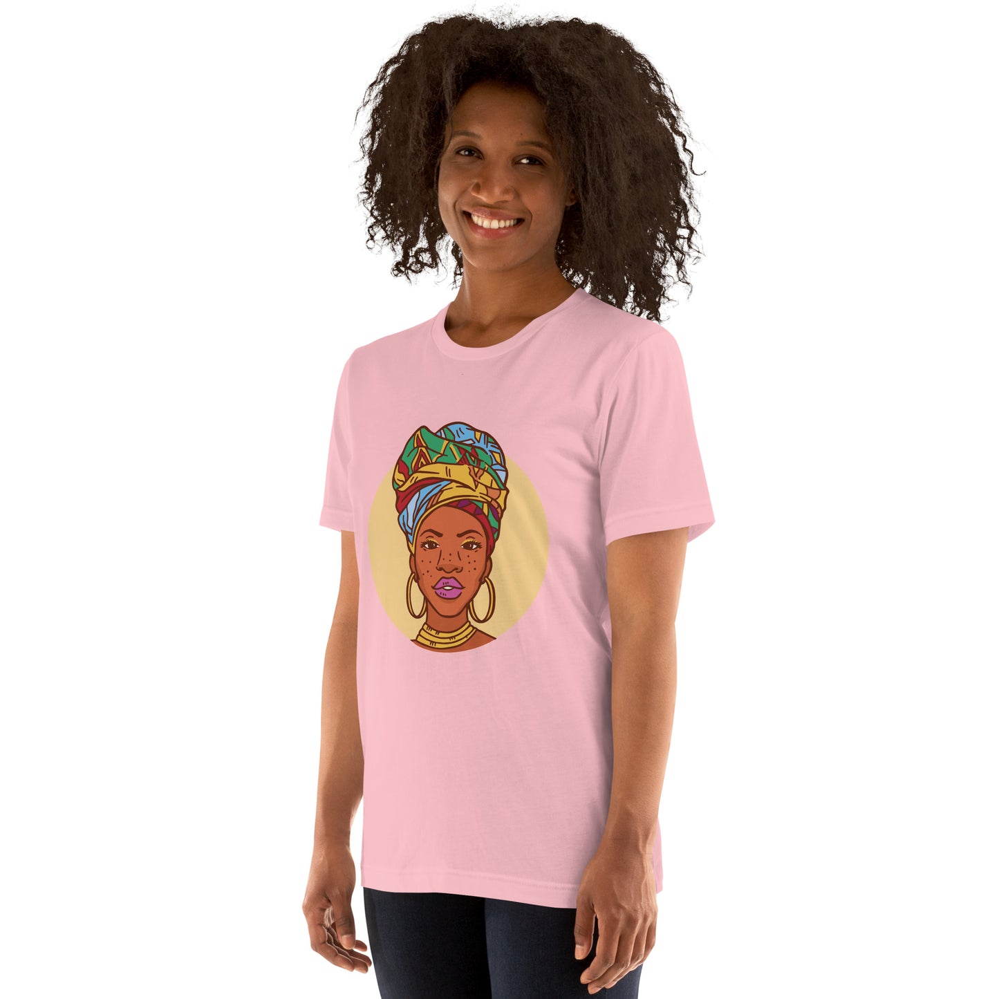 T-Shirts - Ebony Head Wrap (Glamourange Ebony Staple T-Shirts - Front Print 0022 Model)