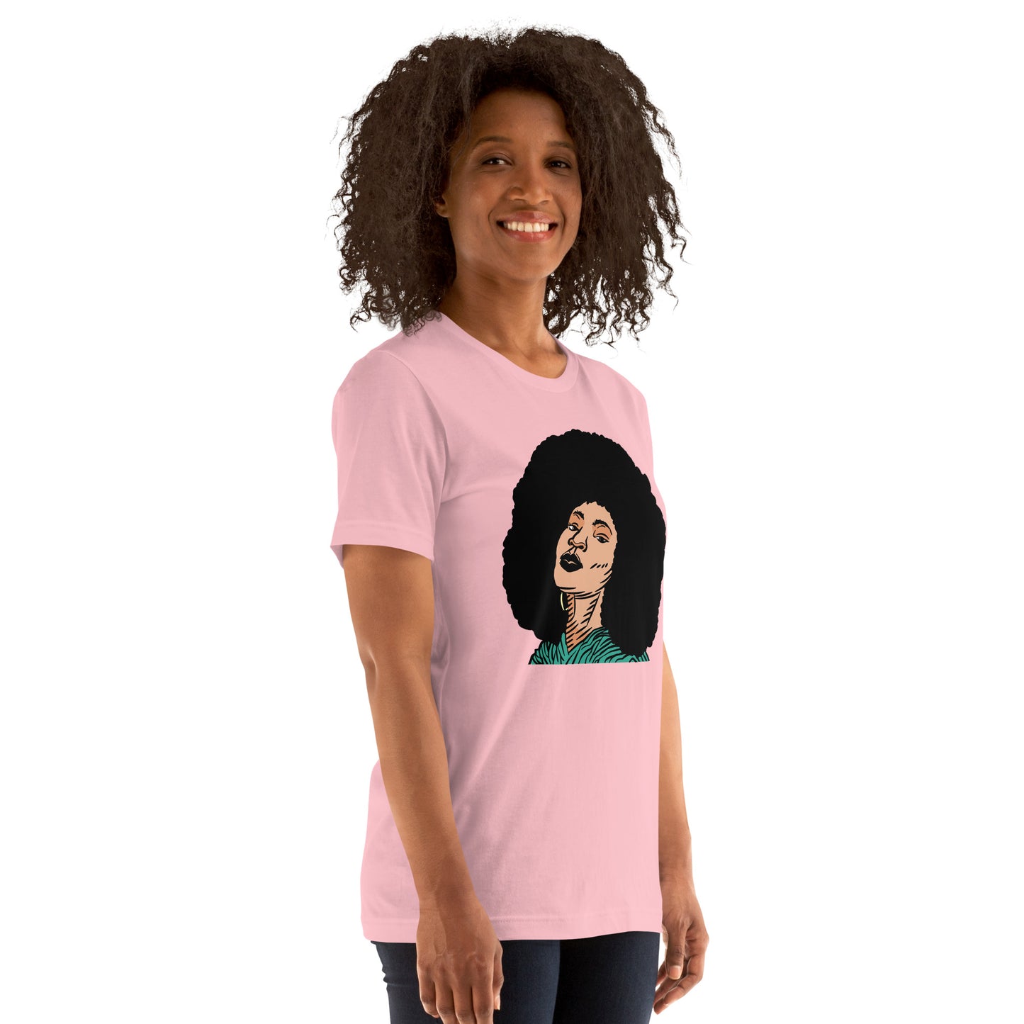 T-Shirts - Bold And Beautiful (Glamourange Ebony Staple T-Shirts - Front Print 0020 Model)