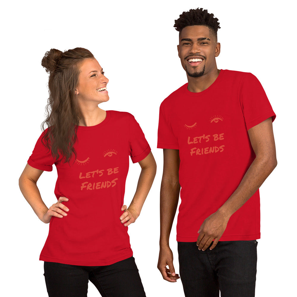 T-Shirts - Let's Be Friends (Glamourange Friendship Staple T-Shirts - Front Print)