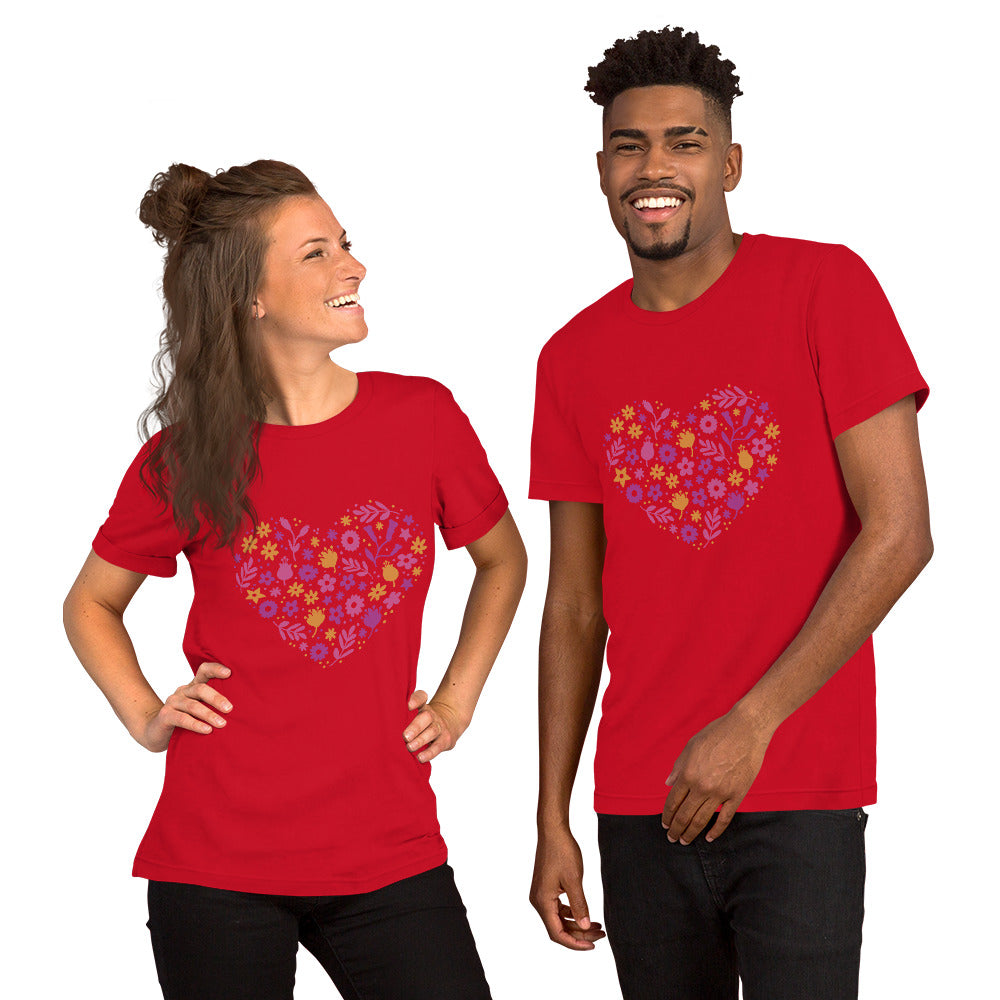 T-Shirts - Love (Glamourange Love Staple T-Shirts - Front Print 0044 Model)