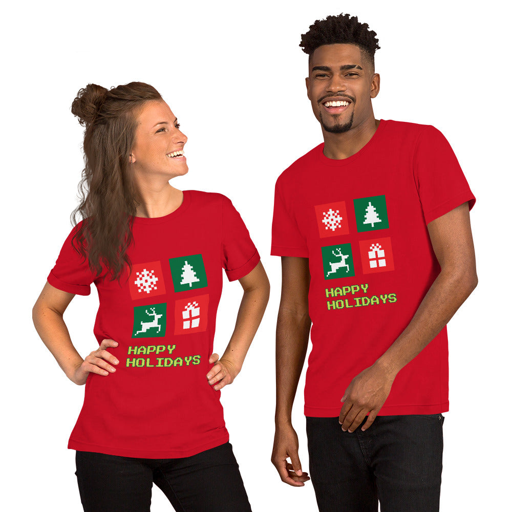 T-Shirts - Happy Holidays (Glamourange Seasons & Events Staple T-Shirts - Front Print)