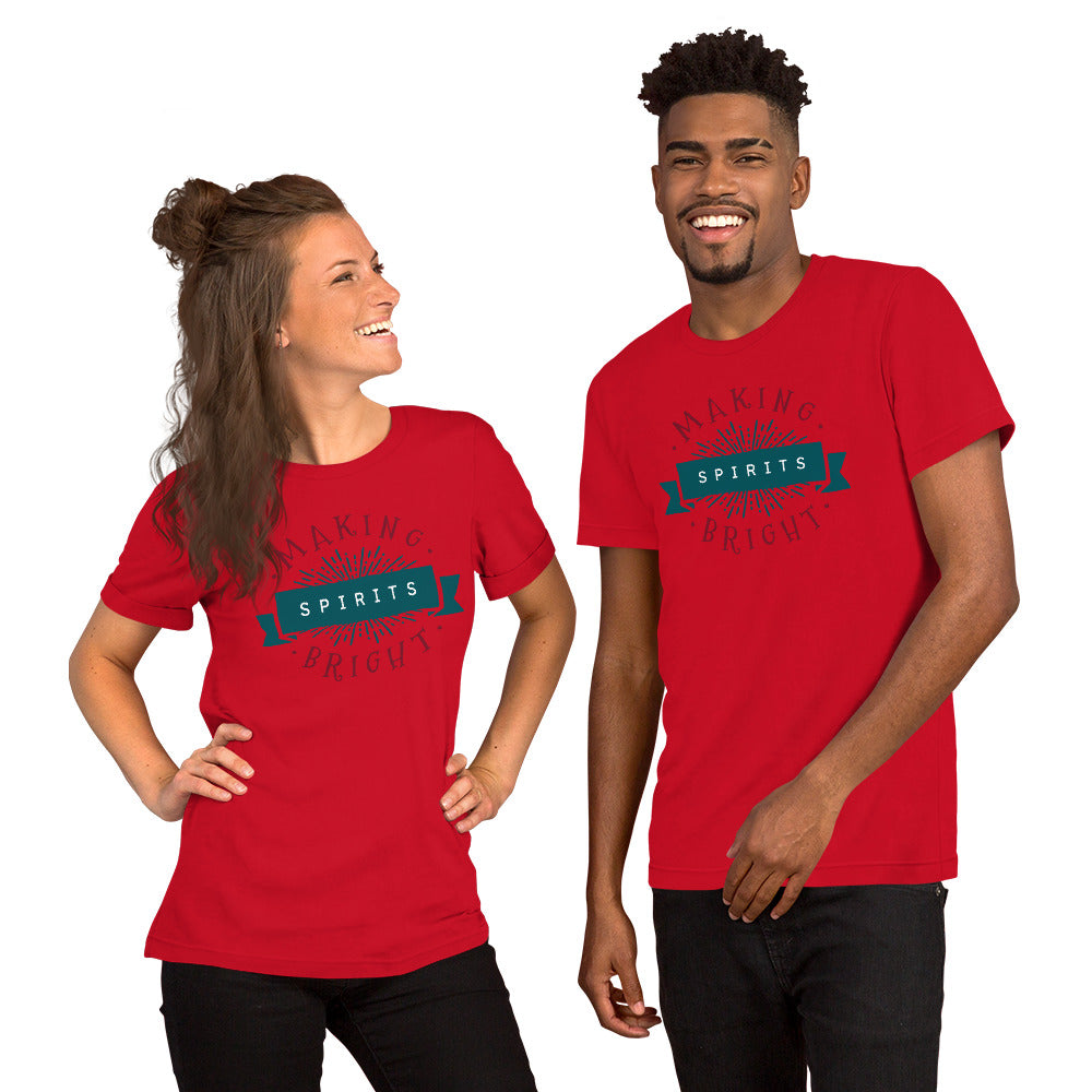 T-Shirts - Making Spirits Bright (Glamourange Seasons & Events Staple T-Shirts - Front Print)