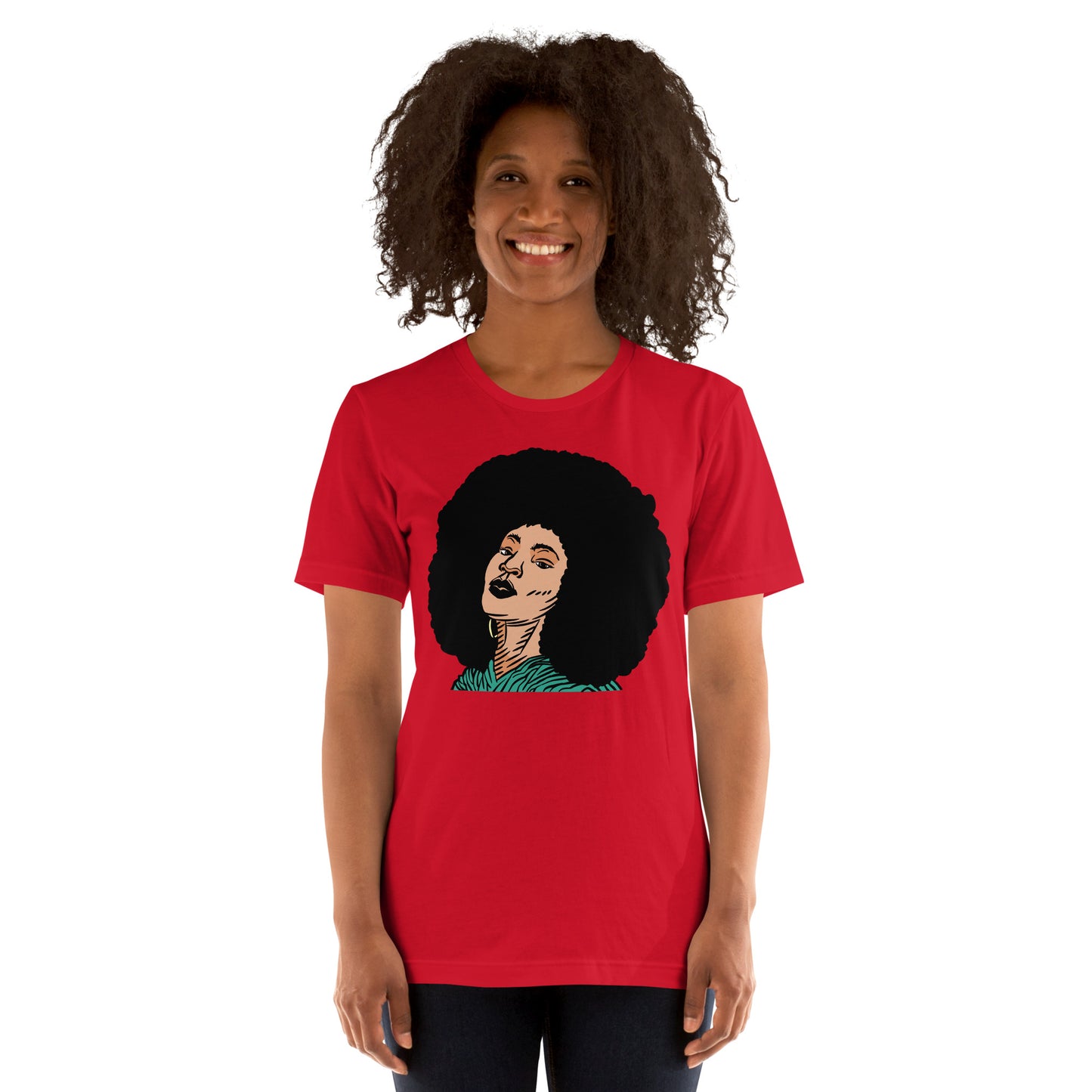 T-Shirts - Bold And Beautiful (Glamourange Ebony Staple T-Shirts - Front Print 0020 Model)