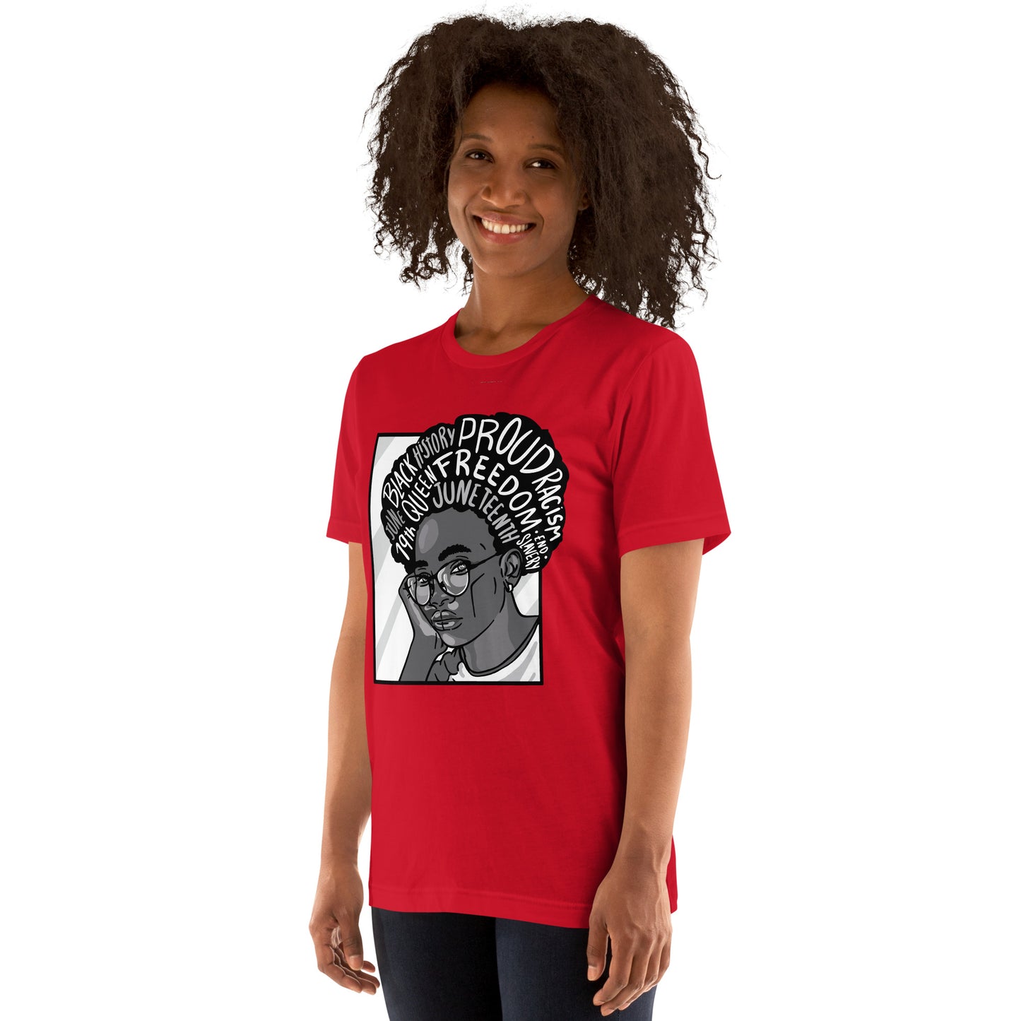 T-Shirts - Ebony Journey (Glamourange Ebony Staple T-Shirts - Front Print 003 Model)