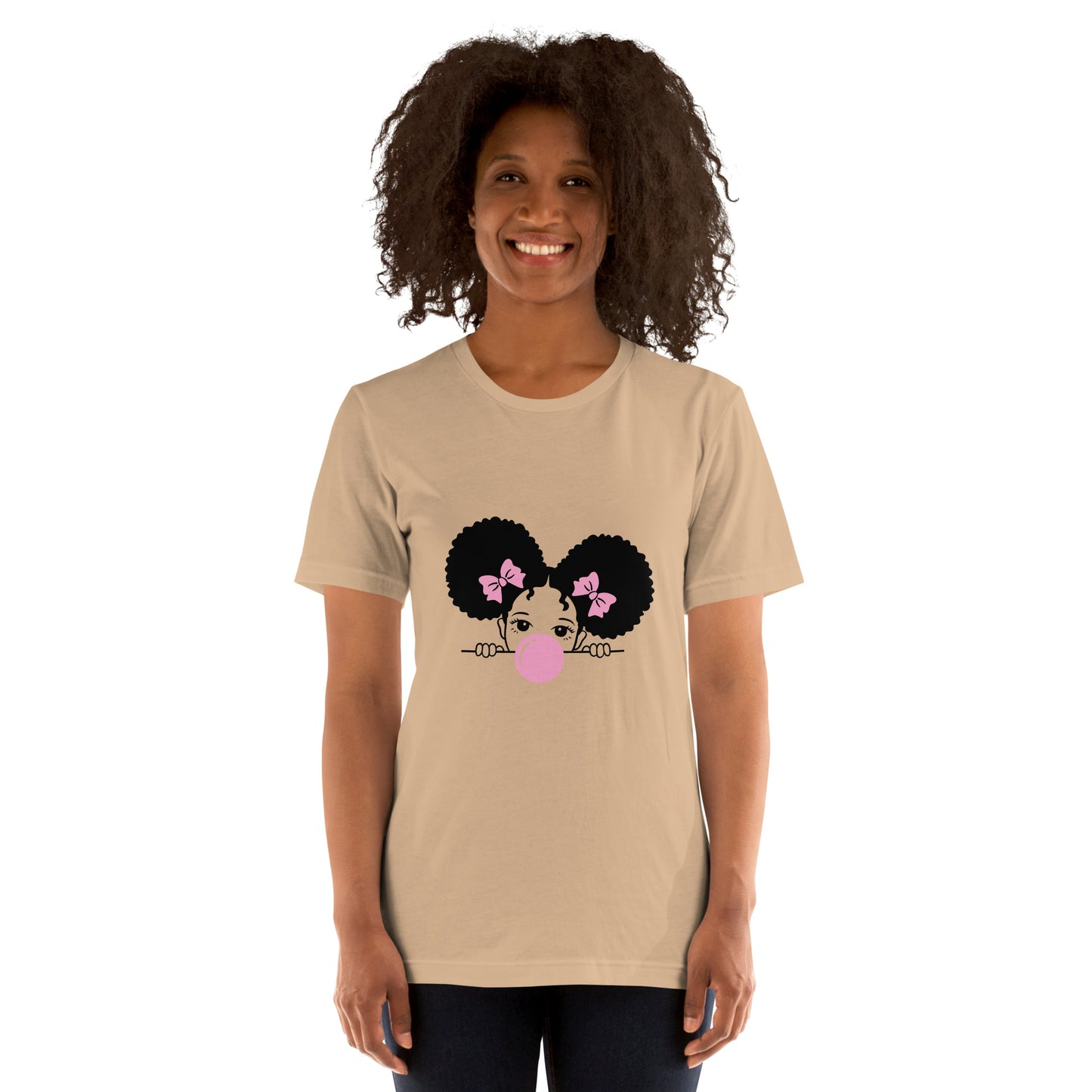 T-Shirts - Cutie (Glamourange Ebony Staple T-Shirts - Front Print 0016 Model)