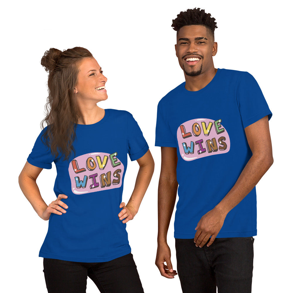 T-Shirts - Love Wins (Glamourange Love Staple T-Shirts - Front Print 0035 Model)