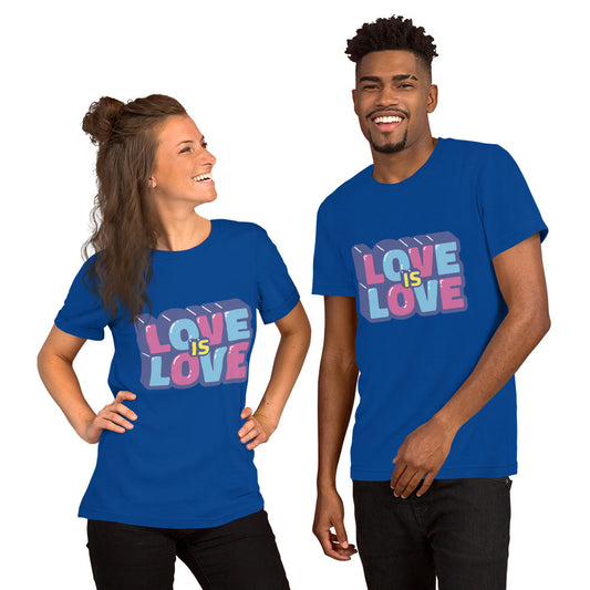 T-Shirts - Love Is Love (Glamourange Love Staple T-Shirts - Front Print 0040 Model)