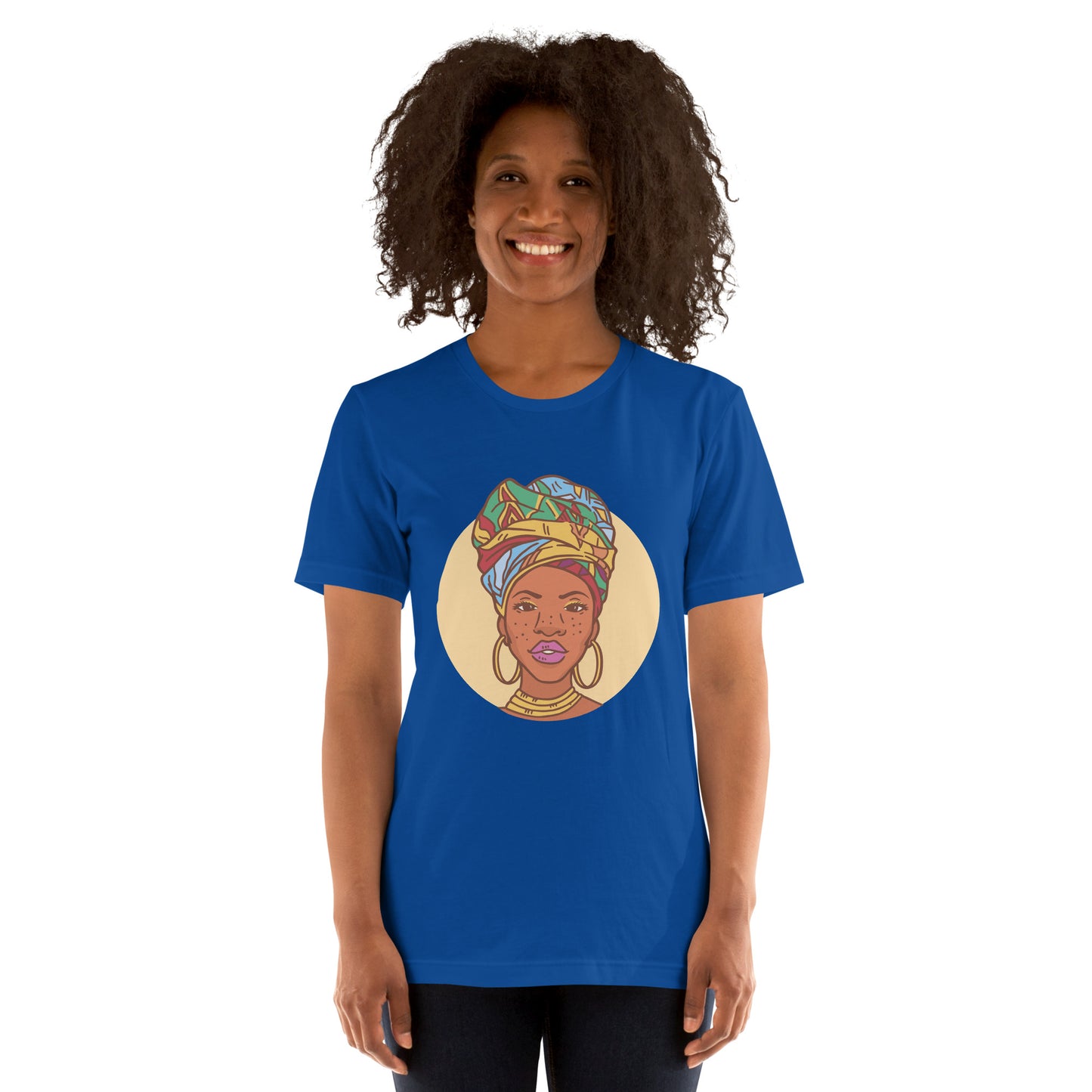 T-Shirts - Ebony Head Wrap (Glamourange Ebony Staple T-Shirts - Front Print 0022 Model)