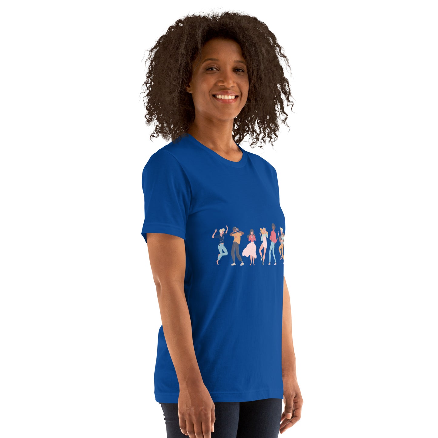 T-Shirts - Let The Music Play (Glamourange Ebony Staple T-Shirts - Front Print 0015 Model)