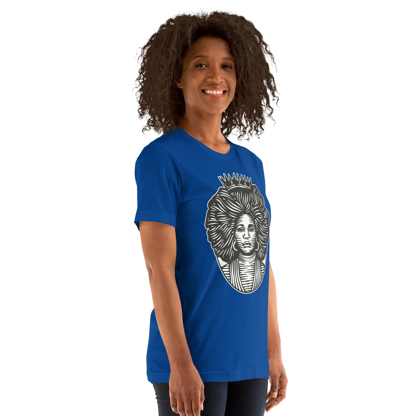 T-Shirts - The Beautiful Queen (Glamourange Ebony Staple T-Shirts - Front Print 0021 Model)