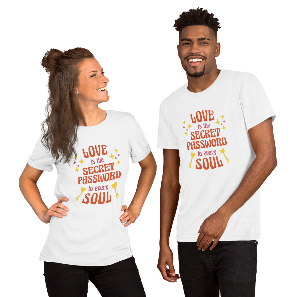 T-Shirts - Love Is The Secret Password To Every Soul (Glamourange Love Staple T-Shirts - Front Print 004 Model)