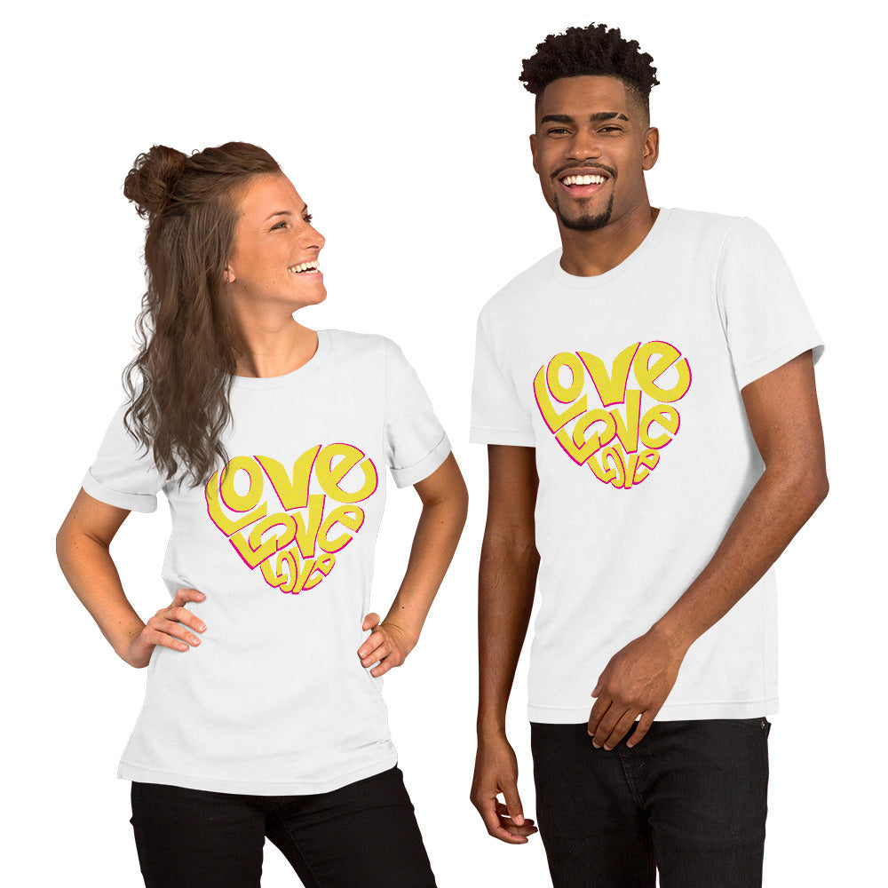 T-Shirts - Love Love Love (Glamourange Love Staple T-Shirts - Front Print 0023 Model)