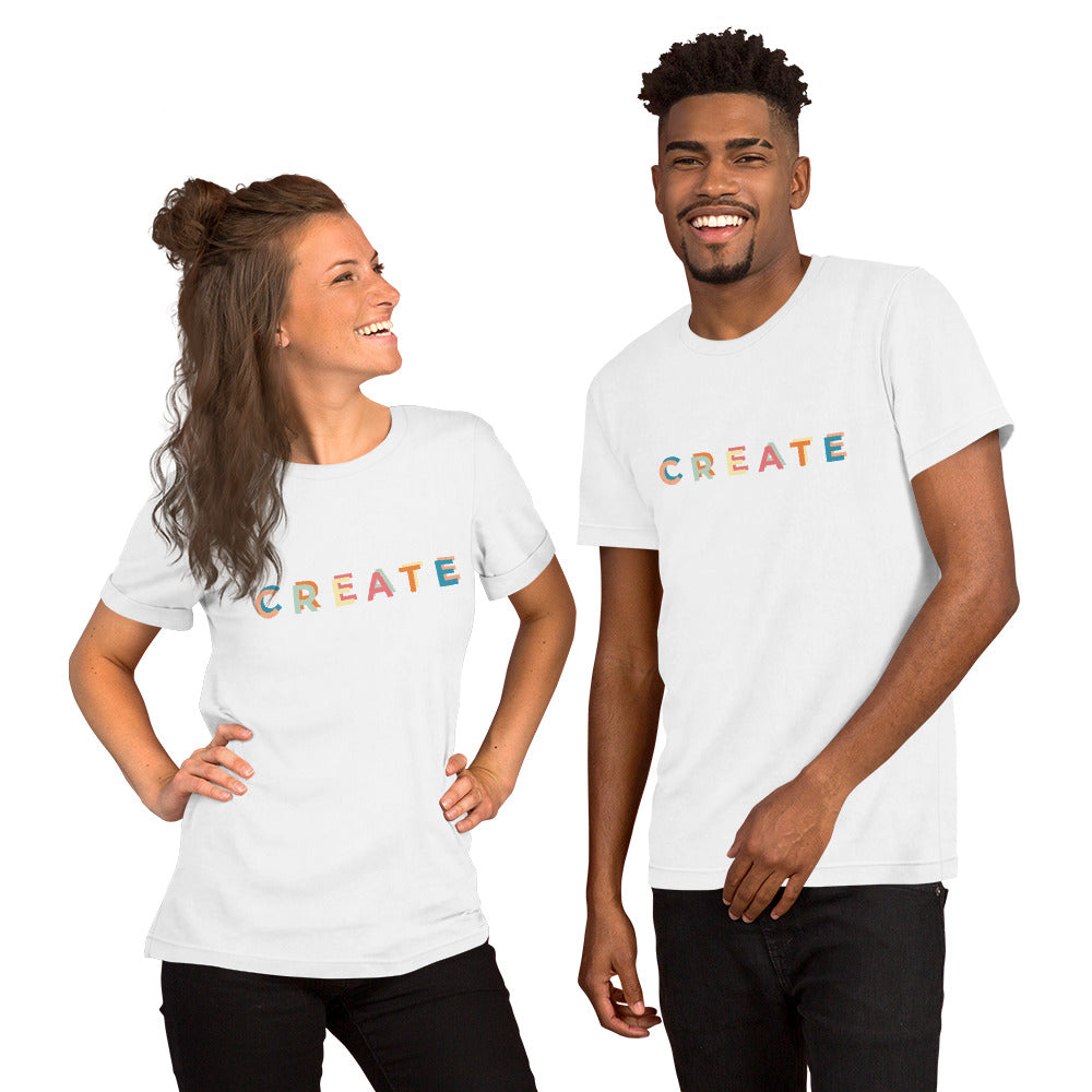 Unisex T Shirts - Create (Glamourange Motivation Staple T-Shirts - Front Print)