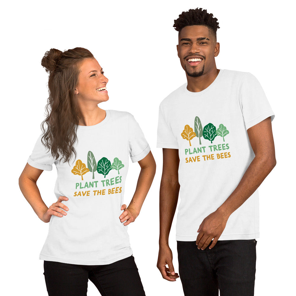 T-Shirts - Plant Trees, Save The Bees (Glamourange Environment Staple T-Shirts - Front Print)