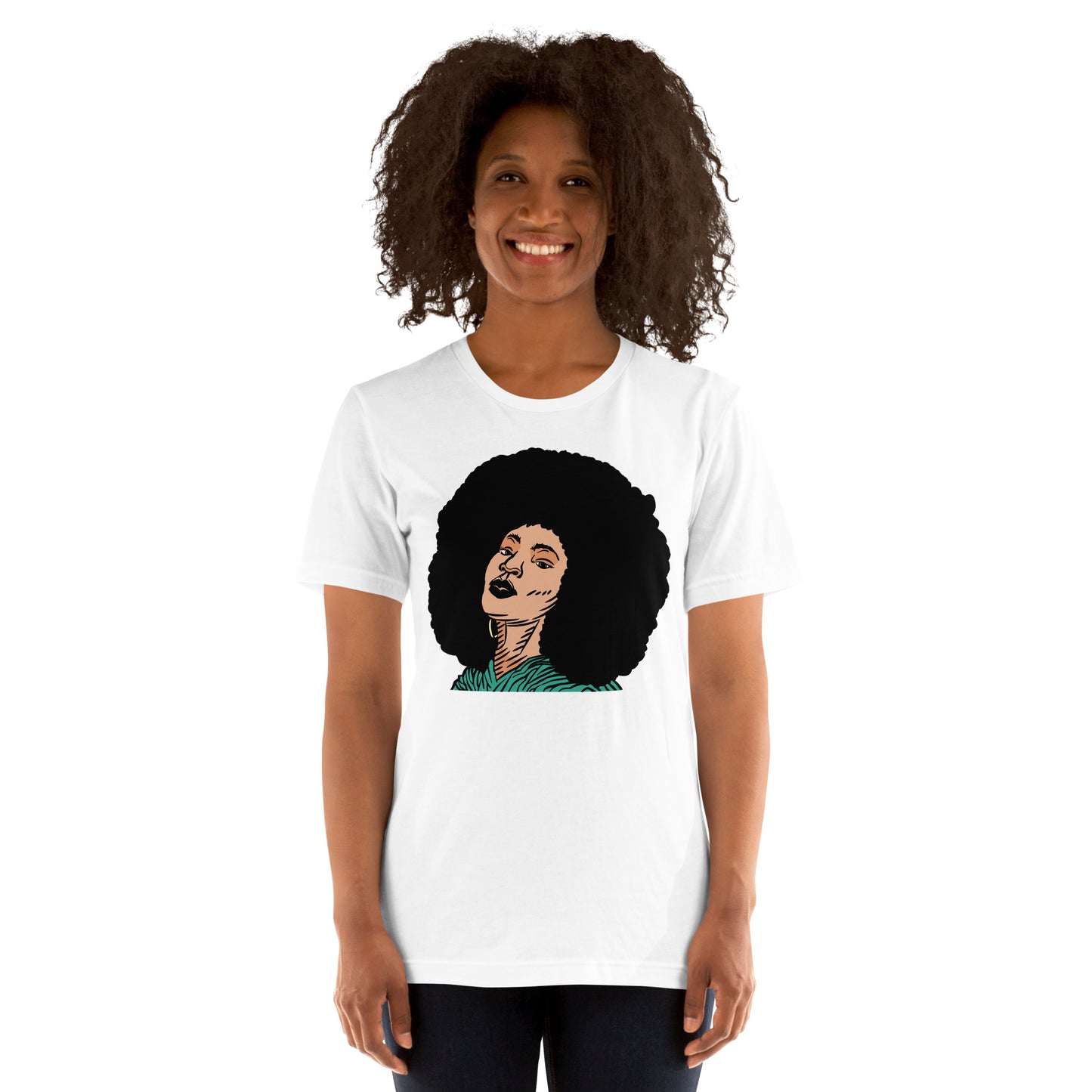 T-Shirts - Bold And Beautiful (Glamourange Ebony Staple T-Shirts - Front Print 0020 Model)