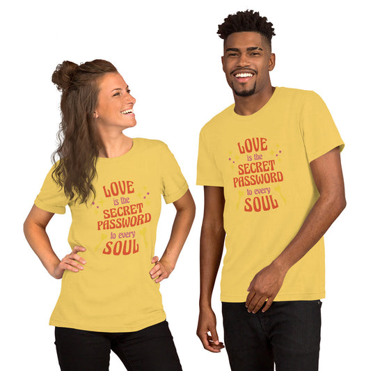 T-Shirts - Love Is The Secret Password To Every Soul (Glamourange Love Staple T-Shirts - Front Print 004 Model)