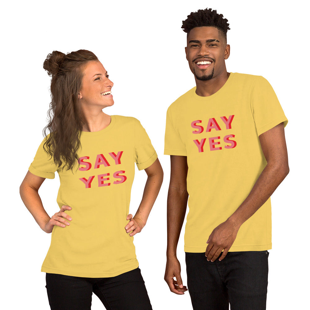 T Shirt - Say Yes (Glamourange Motivation Staple T-Shirts - Front Print)