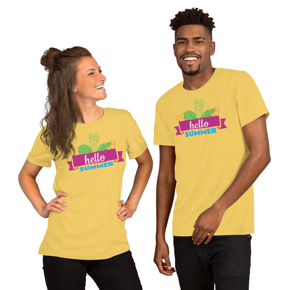 T-Shirts - Hello Summer (Glamourange Seasons & Events Staple T-Shirts - Front Print)