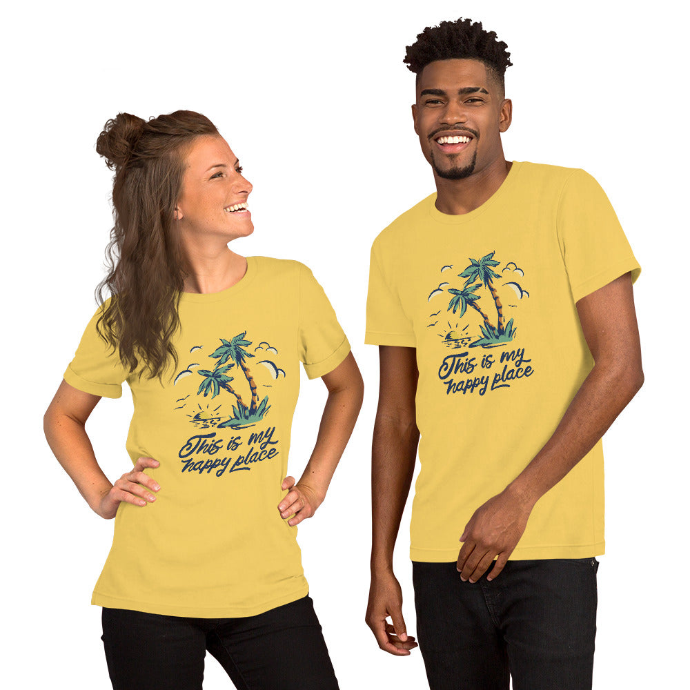 T-Shirts - This Is My Happy Place (Glamourange Seasons & Events Staple T-Shirts - Front Print)