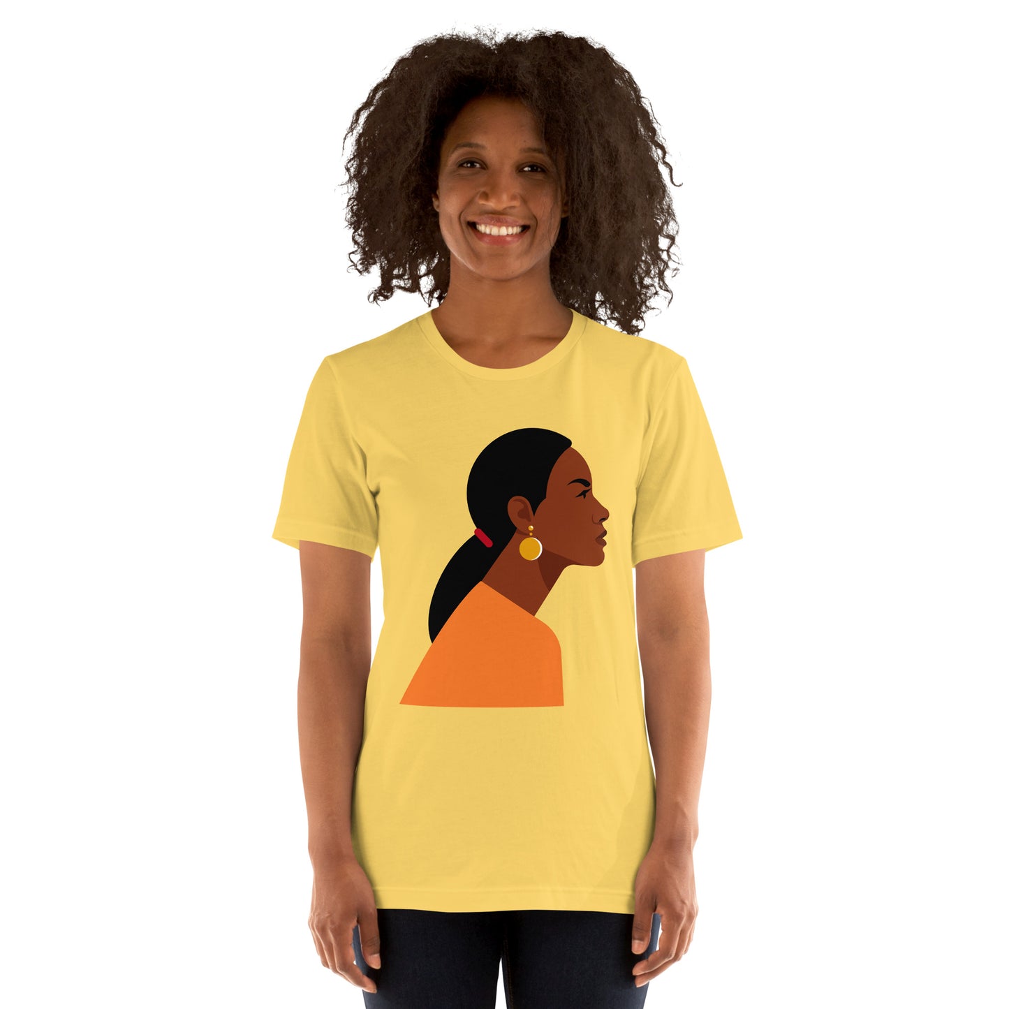 T-Shirts - Cutie (Glamourange Ebony Staple T-Shirts - Front Print 0017 Model)