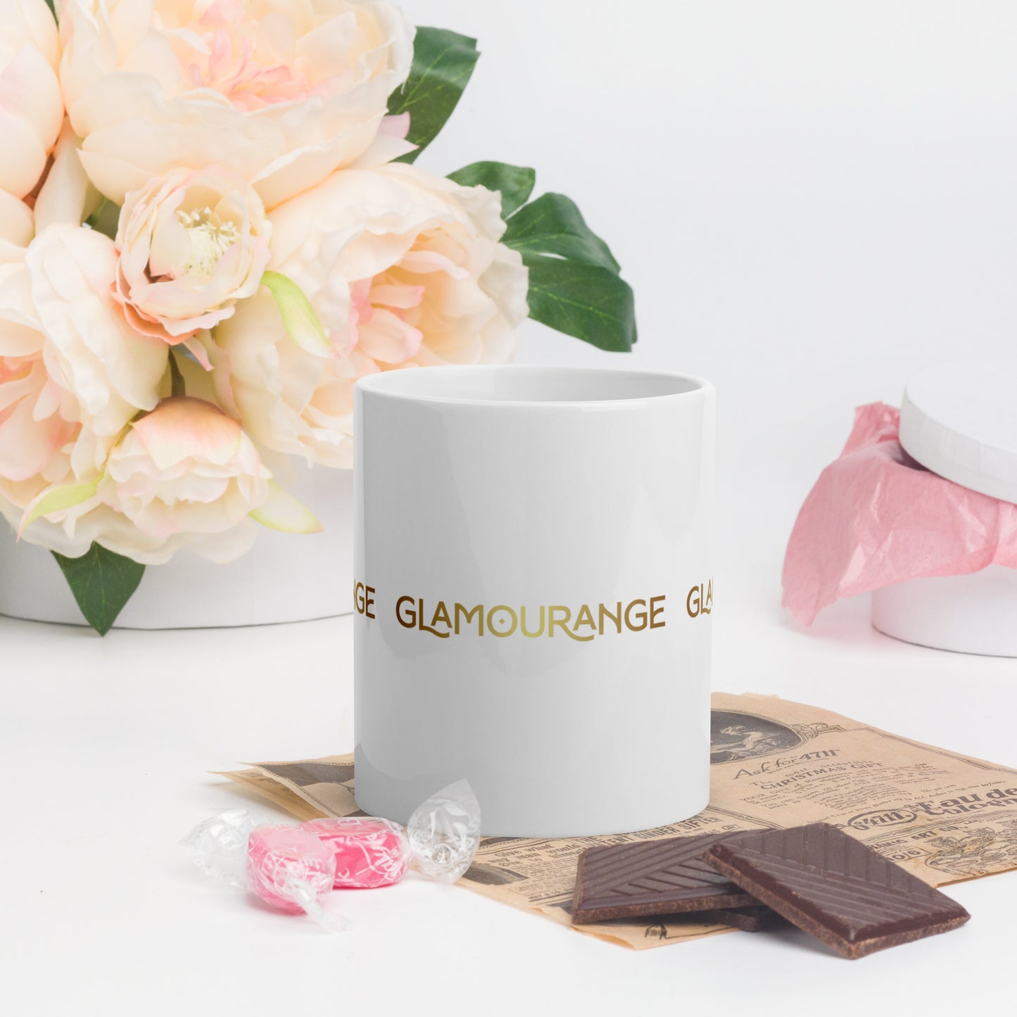 White Glossy Mug (Glamourange Limited Editions: Standard Logo - 007 Model)