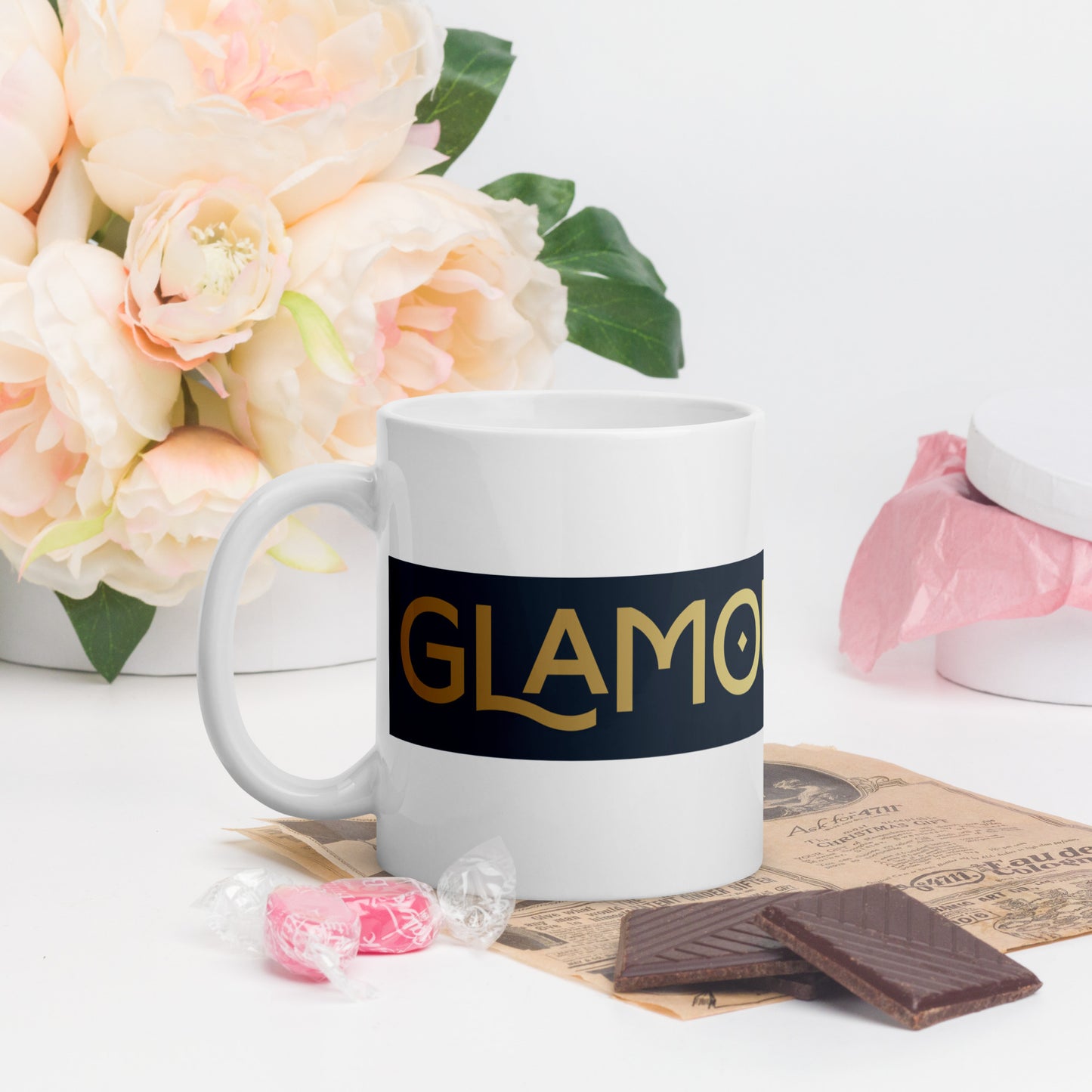 White Glossy Mug (Glamourange Limited Editions: Standard Logo - 002 Model)