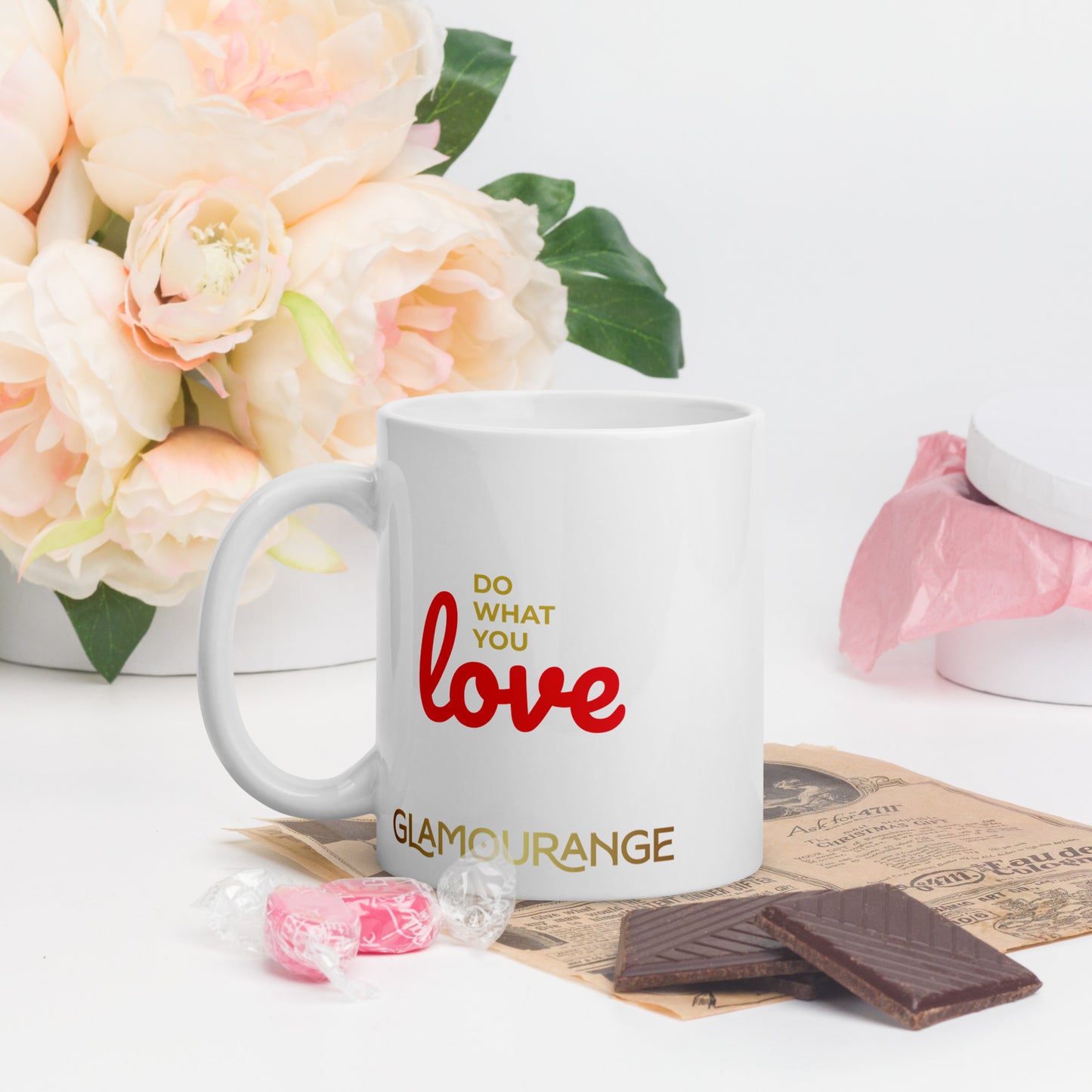 White Glossy Mug (Glamourange Limited Editions: Standard Logo - 0011 Model)