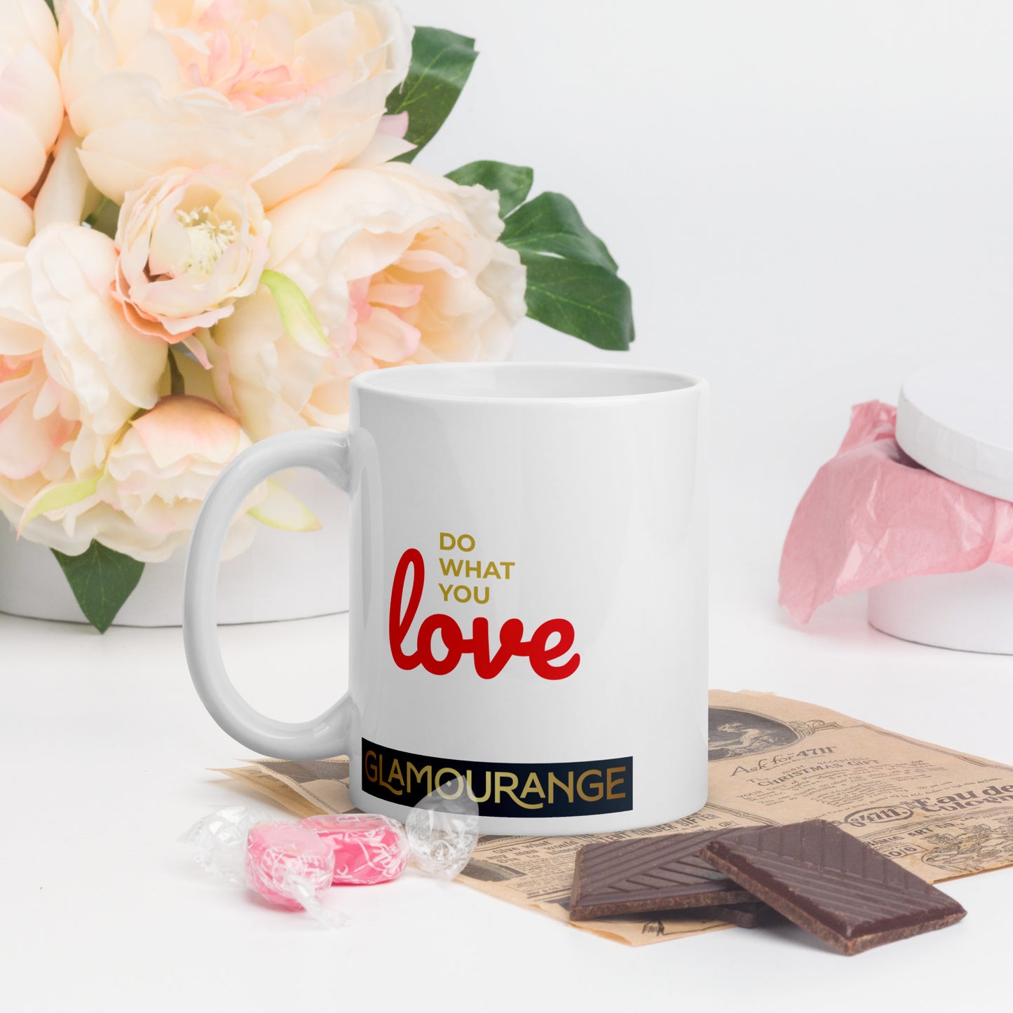 White Glossy Mug (Glamourange Limited Editions: Standard Logo - 0012 Model)