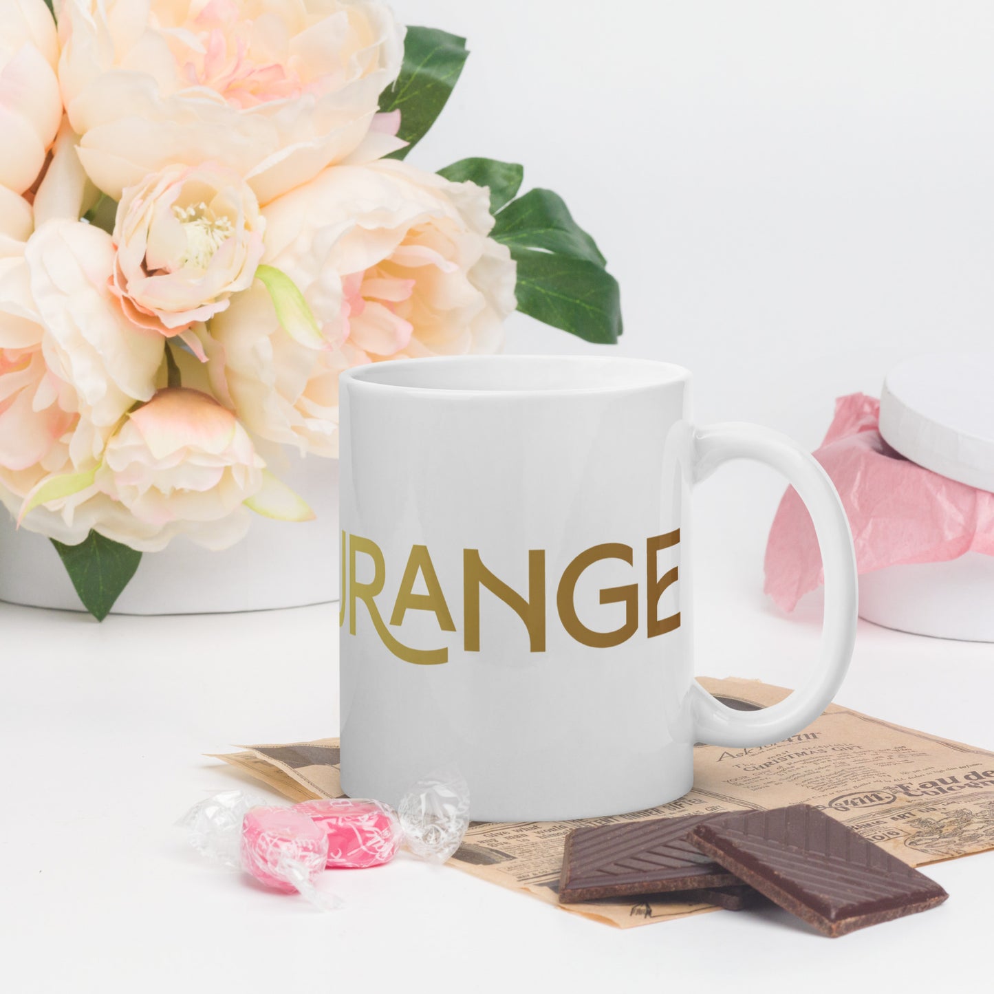 White Glossy Mug (Glamourange Limited Editions: Standard Logo - 001 Model)