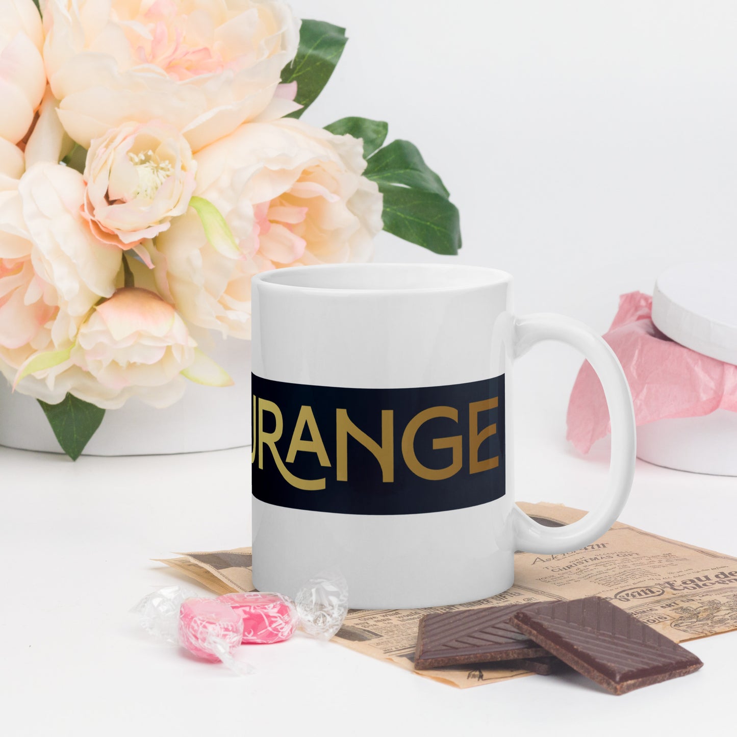 White Glossy Mug (Glamourange Limited Editions: Standard Logo - 002 Model)