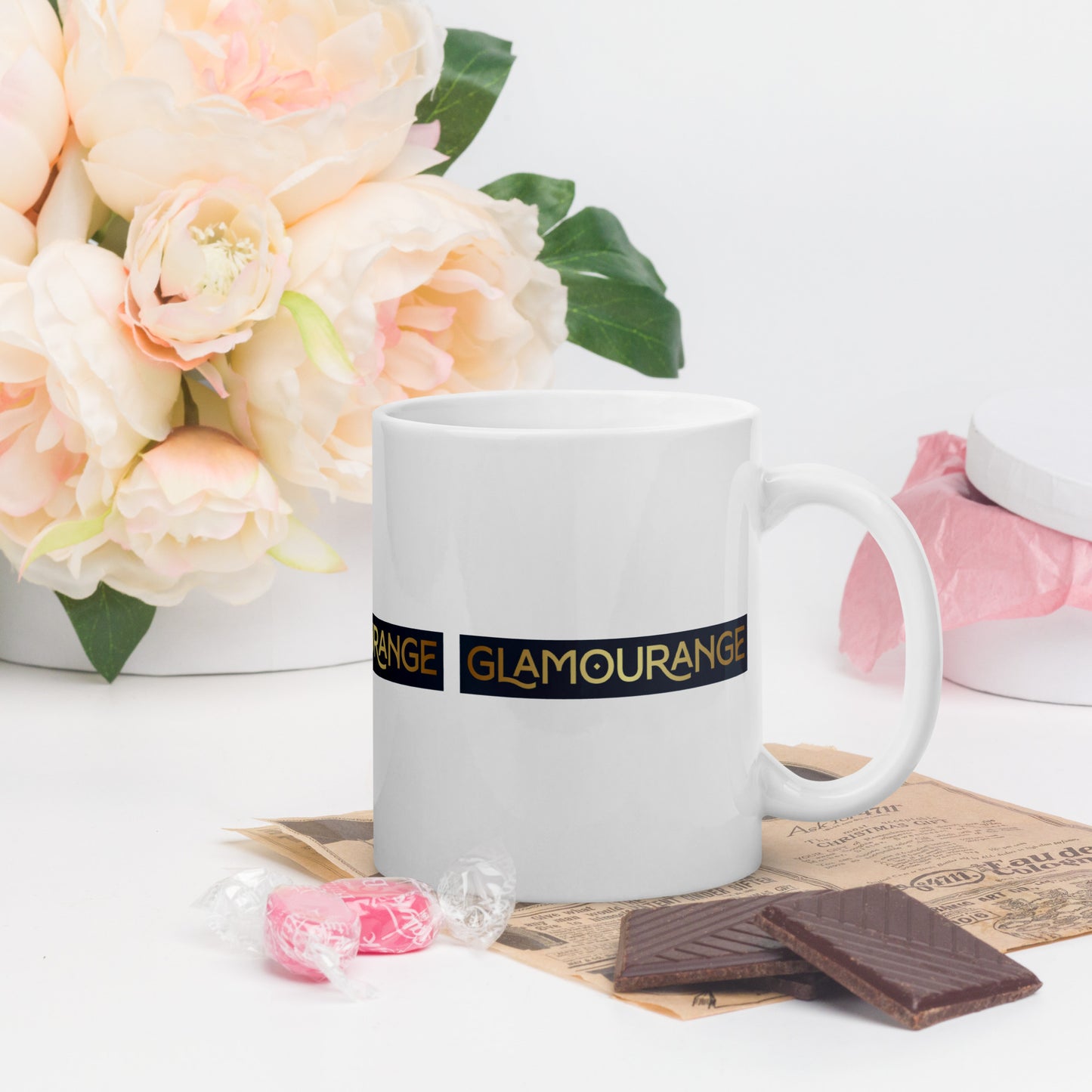 White Glossy Mug (Glamourange Limited Editions: Standard Logo - 008 Model)