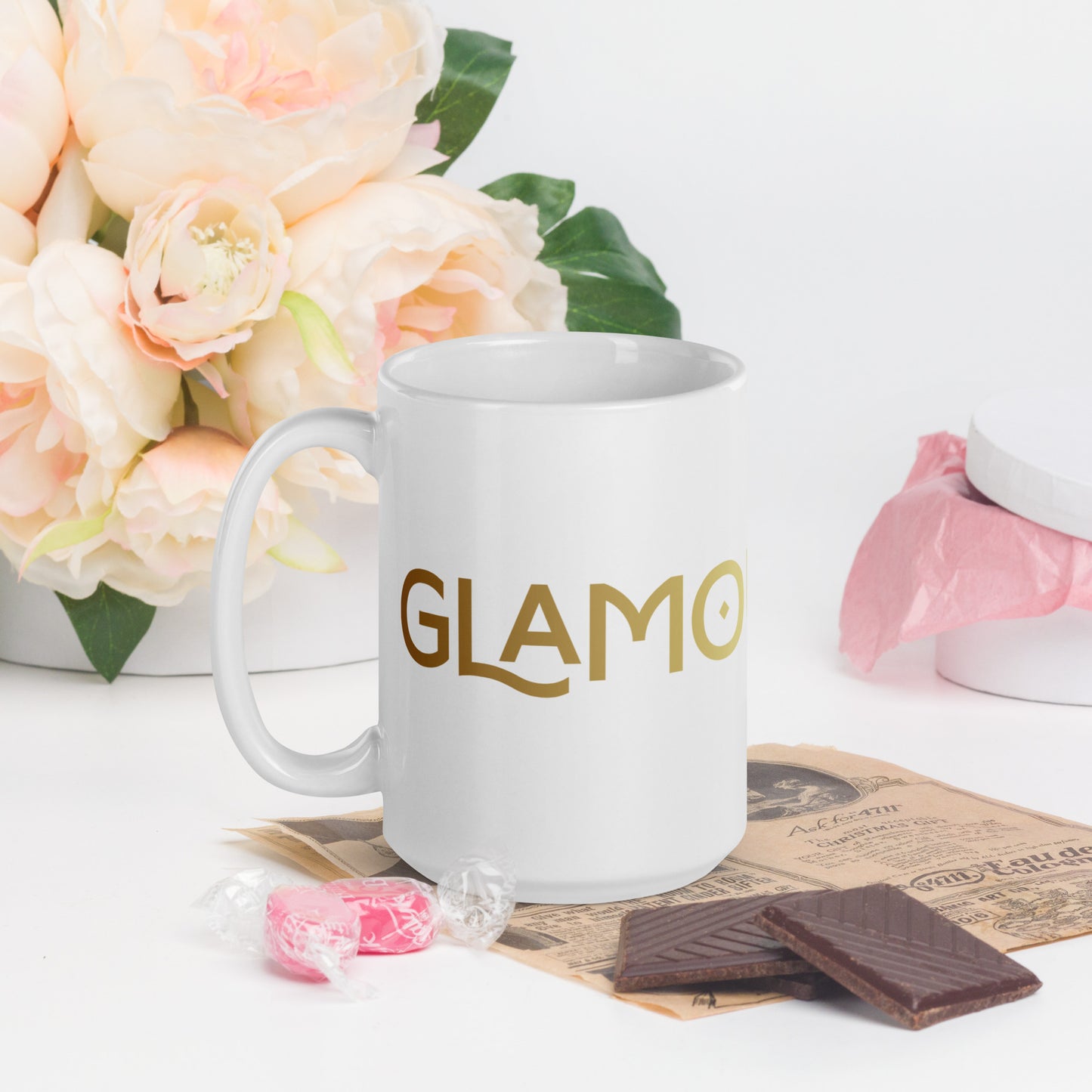 White Glossy Mug (Glamourange Limited Editions: Standard Logo - 001 Model)