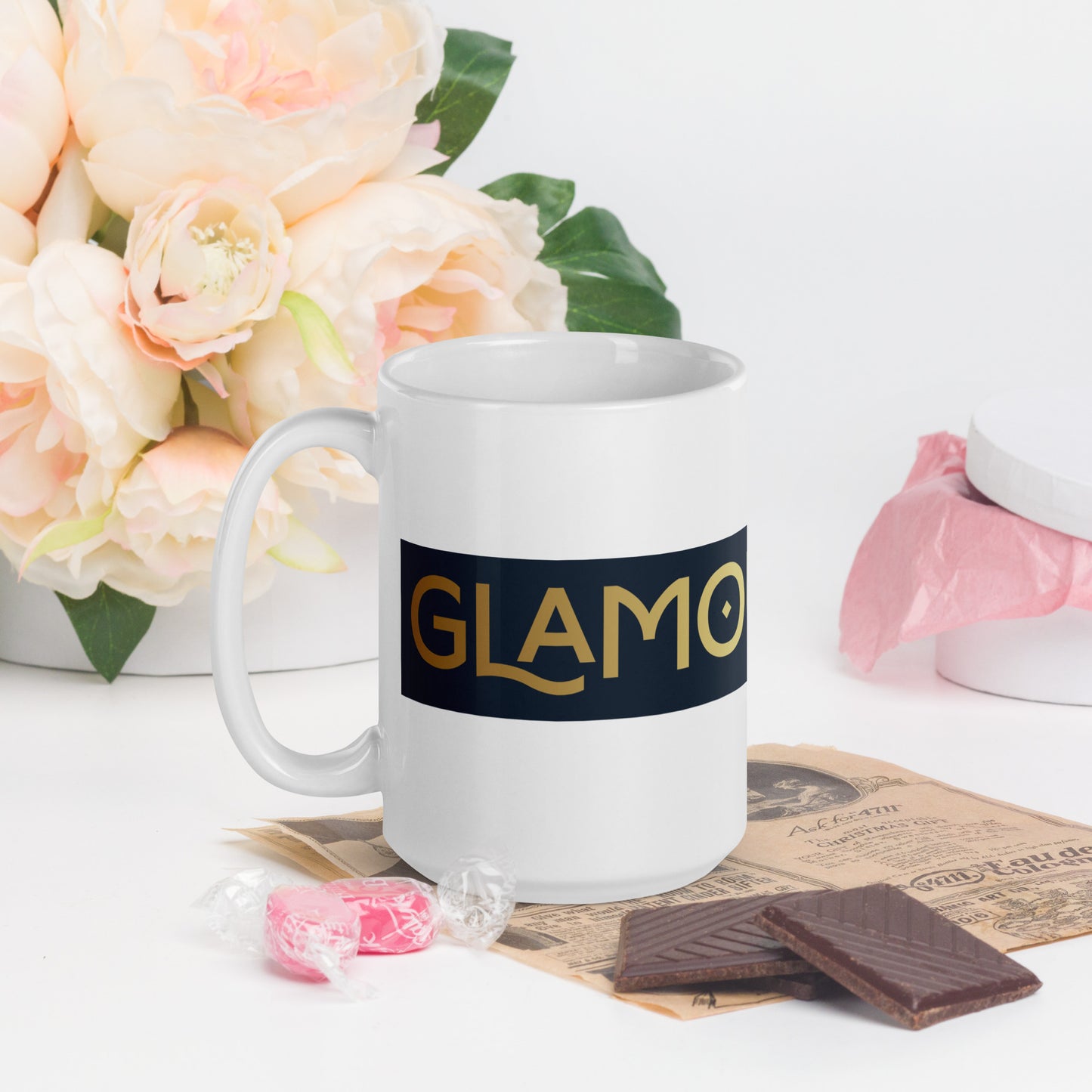 White Glossy Mug (Glamourange Limited Editions: Standard Logo - 002 Model)