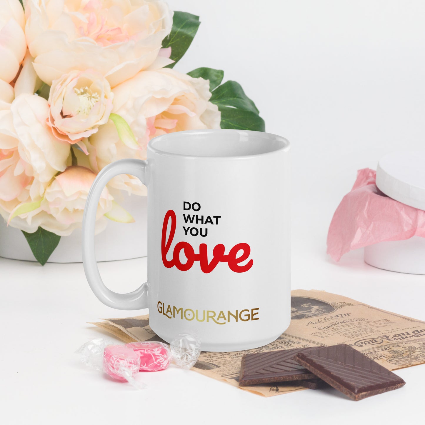 White Glossy Mug (Glamourange Limited Editions: Standard Logo - 009 Model)