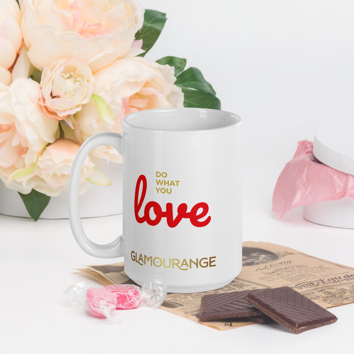 White Glossy Mug (Glamourange Limited Editions: Standard Logo - 0011 Model)