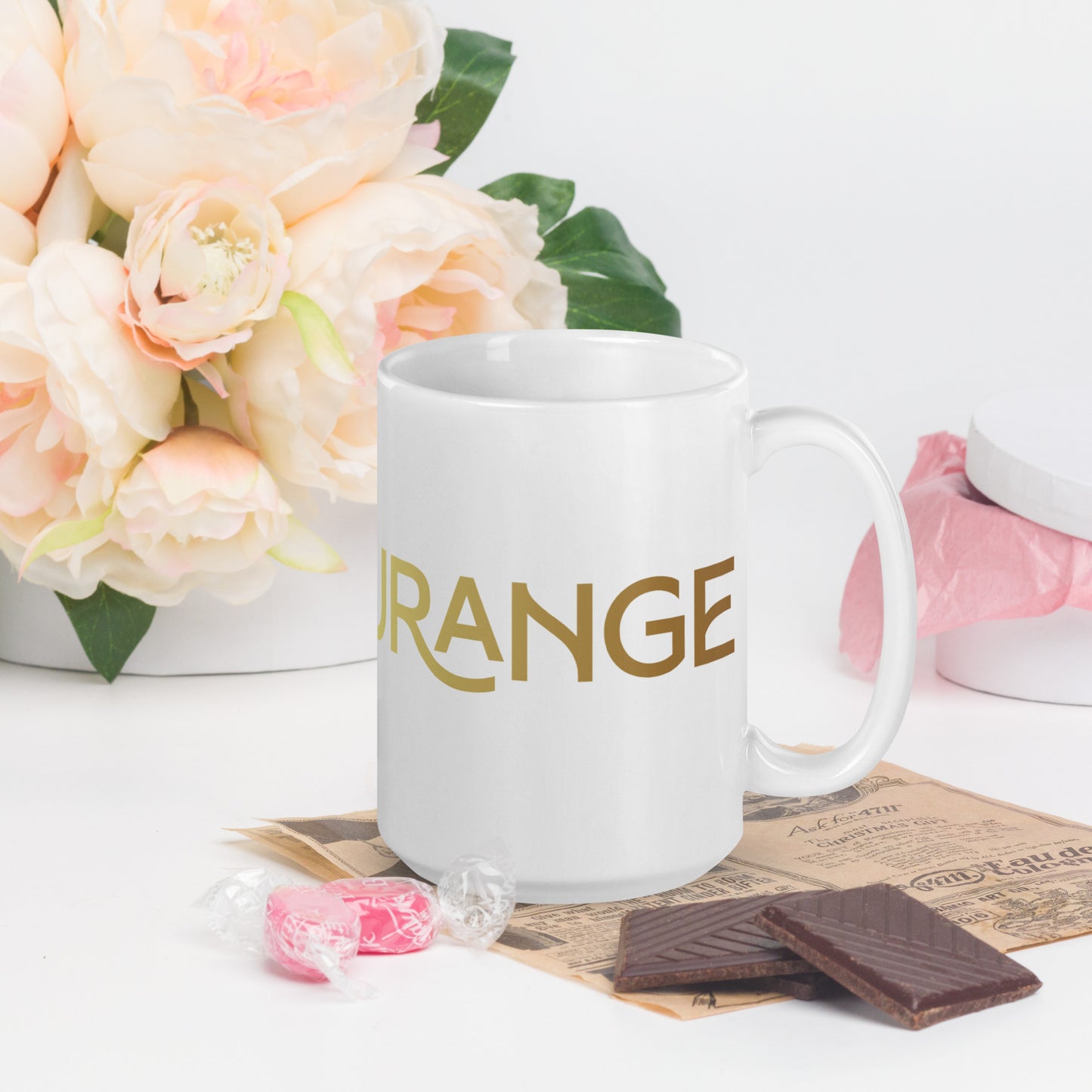 White Glossy Mug (Glamourange Limited Editions: Standard Logo - 001 Model)